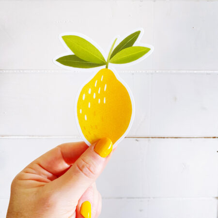Lemon vinyl sticker poppydesign