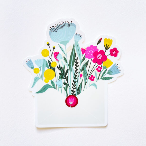 Waterproof vinyl sticker poppydesign flowers