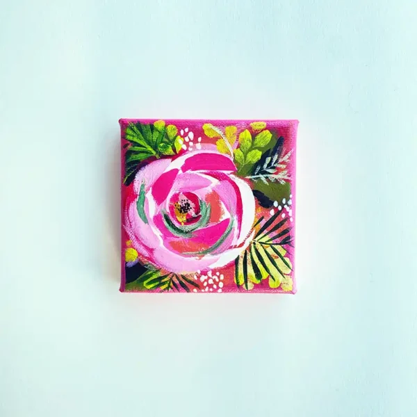minimaleri med rosa rose