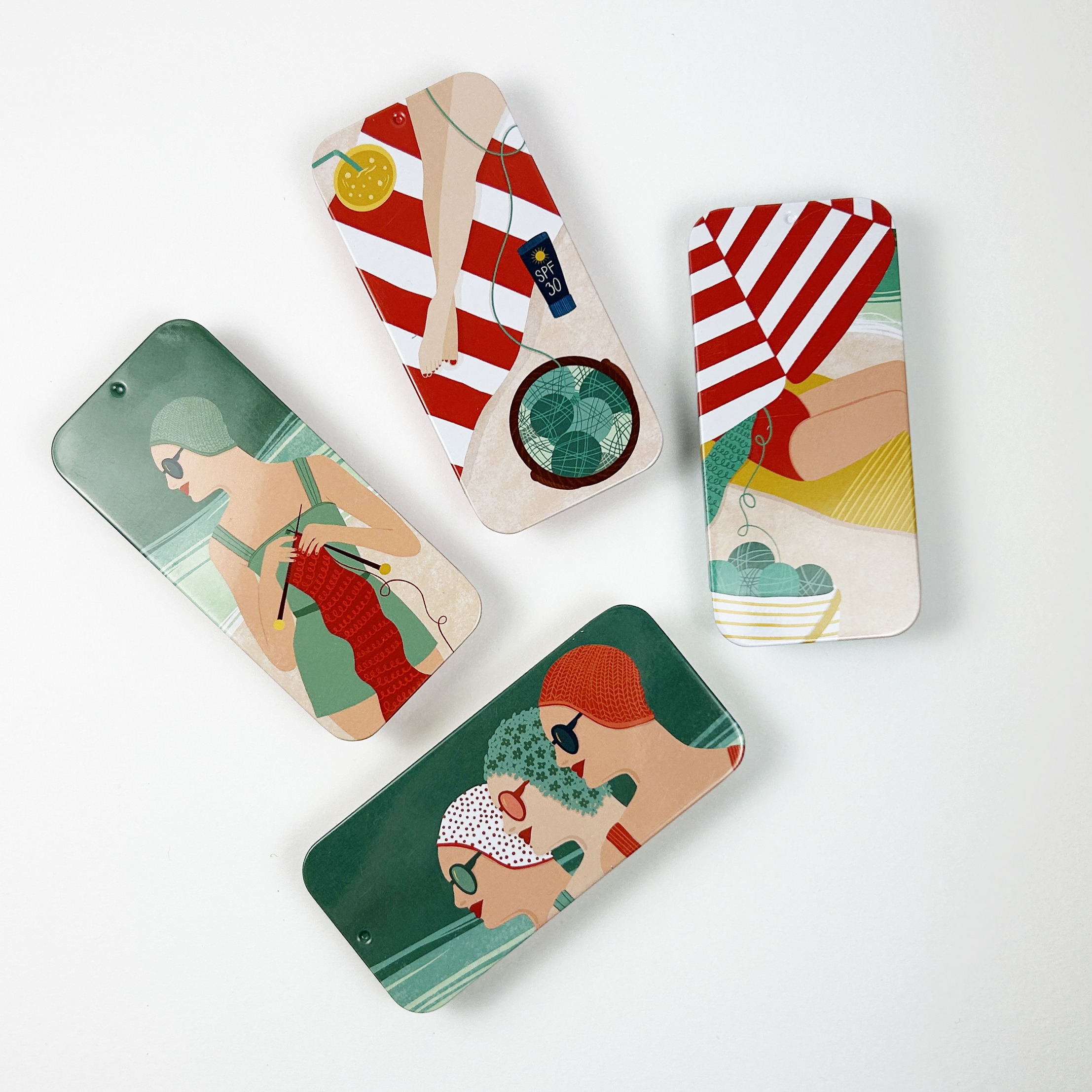 Illustrsjoner for tinnbokser